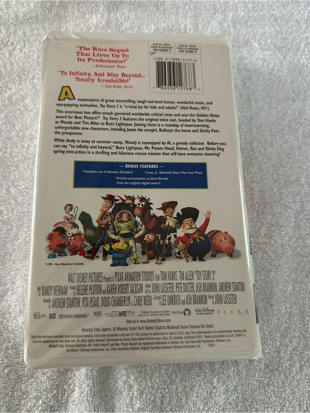 Toy Story 2 Kids Movie Toy VHS